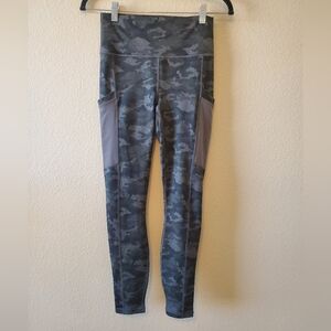 Fabletics Black and Gray Camo PowerHold Leggings